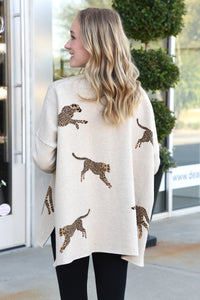 ON THE PROWL SWEATER -OATMEAL