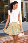 NOT YOUR AVERAGE GIRL SKIRT -YELLOW