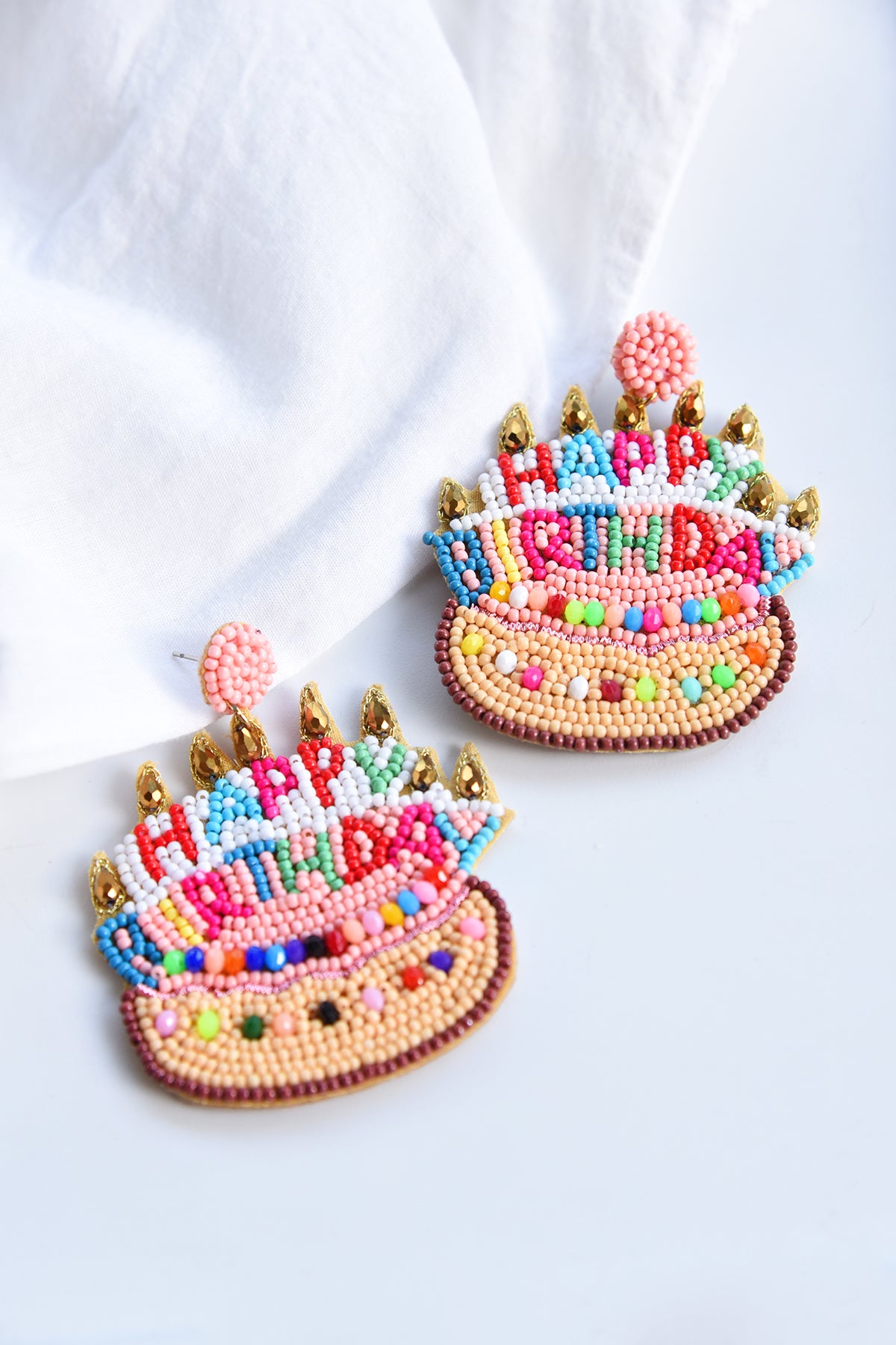 Happy birthday earrings sale