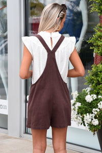 CHOCOLATE BROWN OVERALLS