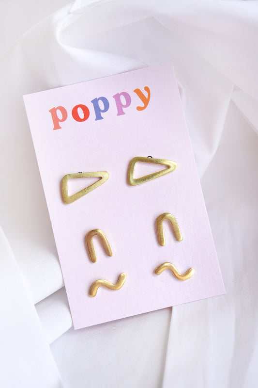 POPPY DOT GOLDEN GIRL STUD PACK