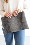 SNAKESKIN CLUTCH - Dear Stella Boutique