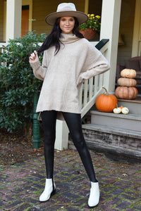 Z SUPPLY NORAH COWL NECK SWEATER -OATMEAL