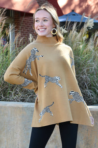 ON THE PROWL SWEATER -CAMEL
