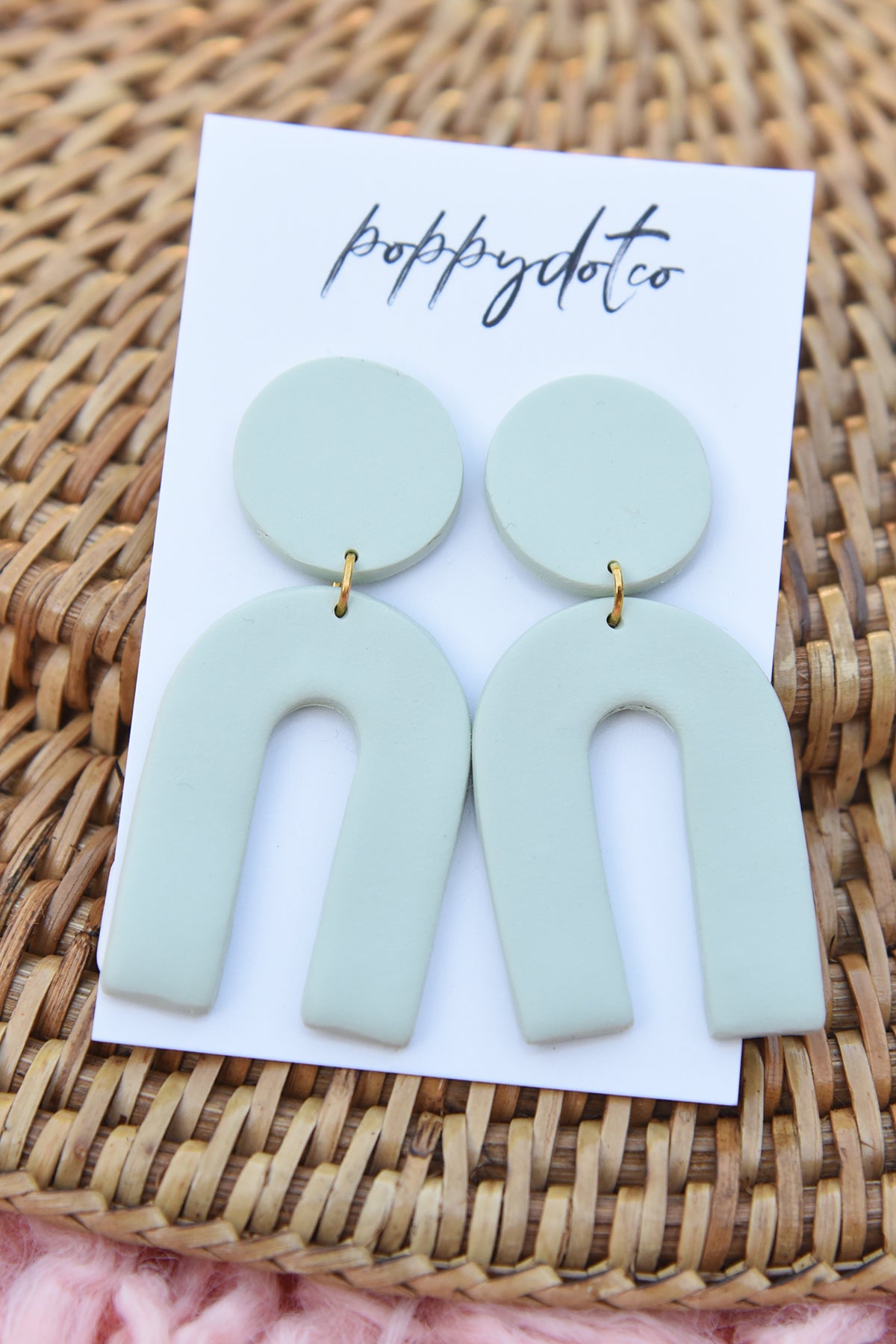 POPPY DOT: CATY EARRINGS - SAGE