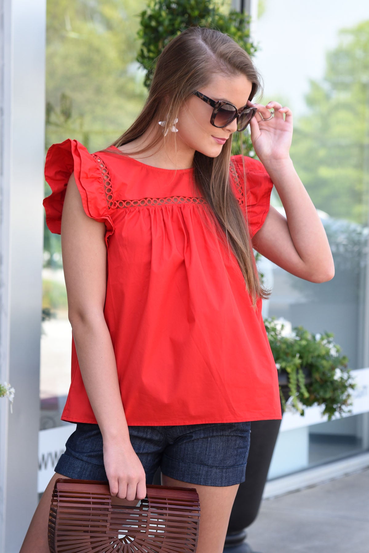 GLAM GIRL TOP - RED