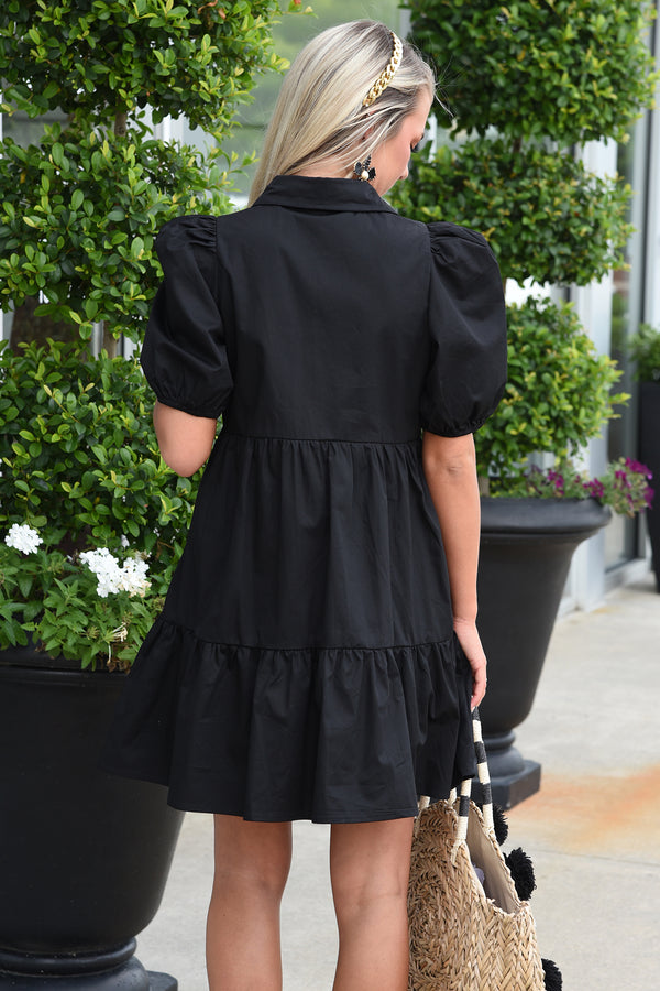 BUSINESS BUT MAKE IT CUTE DRESS-BLACK