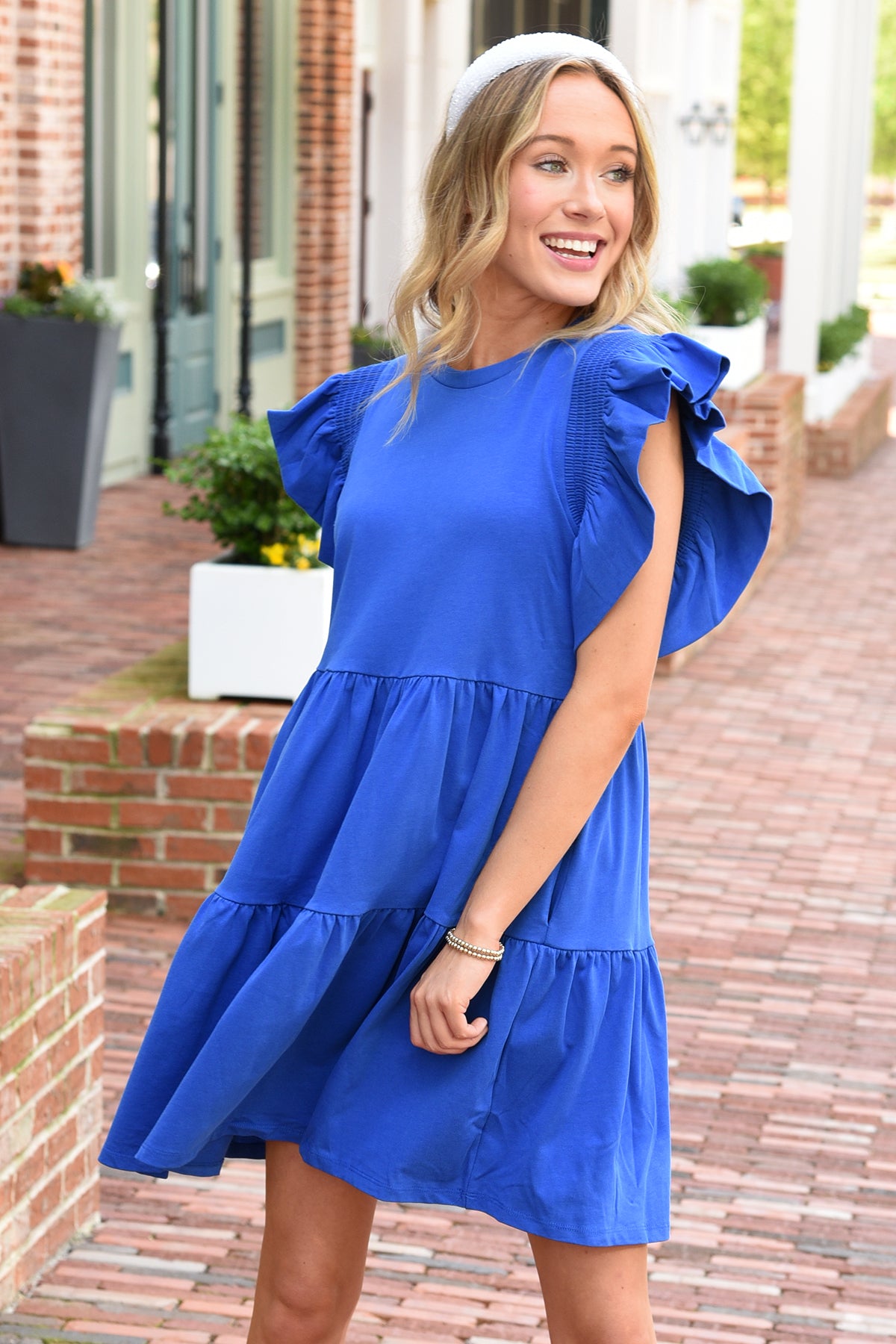 SERVING LOOKS DRESS -COBALT BLUE – Dear Stella Boutique