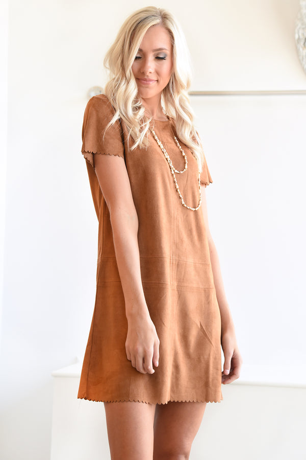 PURE SIMPLICITY DRESS -CAMEL - Dear Stella Boutique