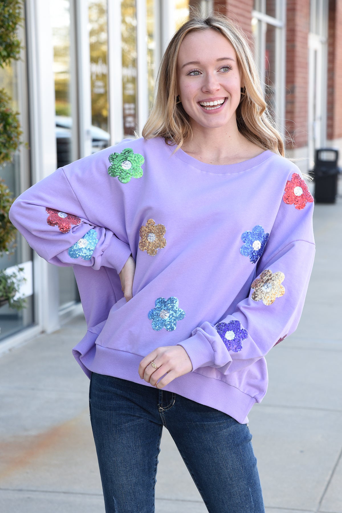 Sweatshirt flower online