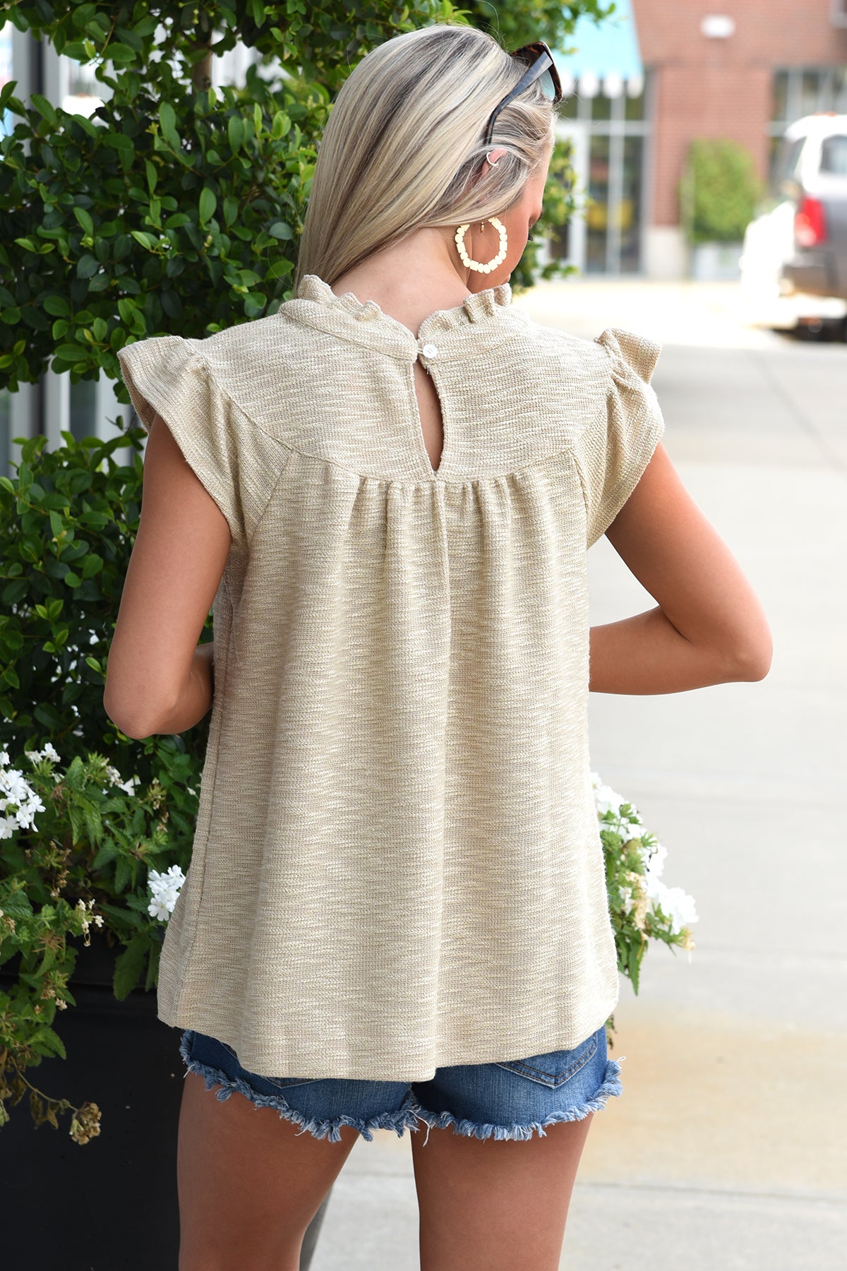 SIMPLY SAYING YES TOP-TAUPE