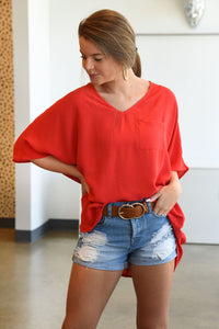 SIMPLE AS THAT TOP-RED