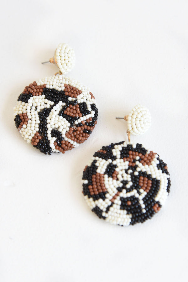 LEOPARD BEADED EARRINGS - Dear Stella Boutique