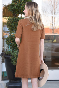 YOURS TRULY DRESS -CAMEL