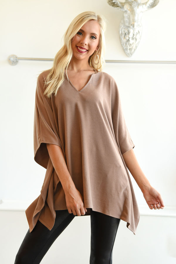 WE COULD BE BEAUTIFUL TOP -MOCHA - Dear Stella Boutique