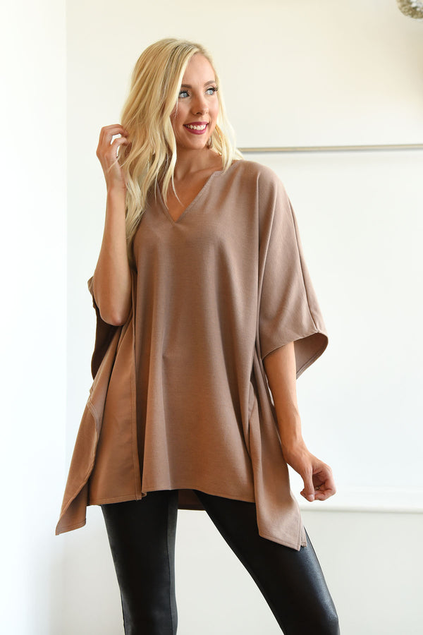 WE COULD BE BEAUTIFUL TOP -MOCHA - Dear Stella Boutique