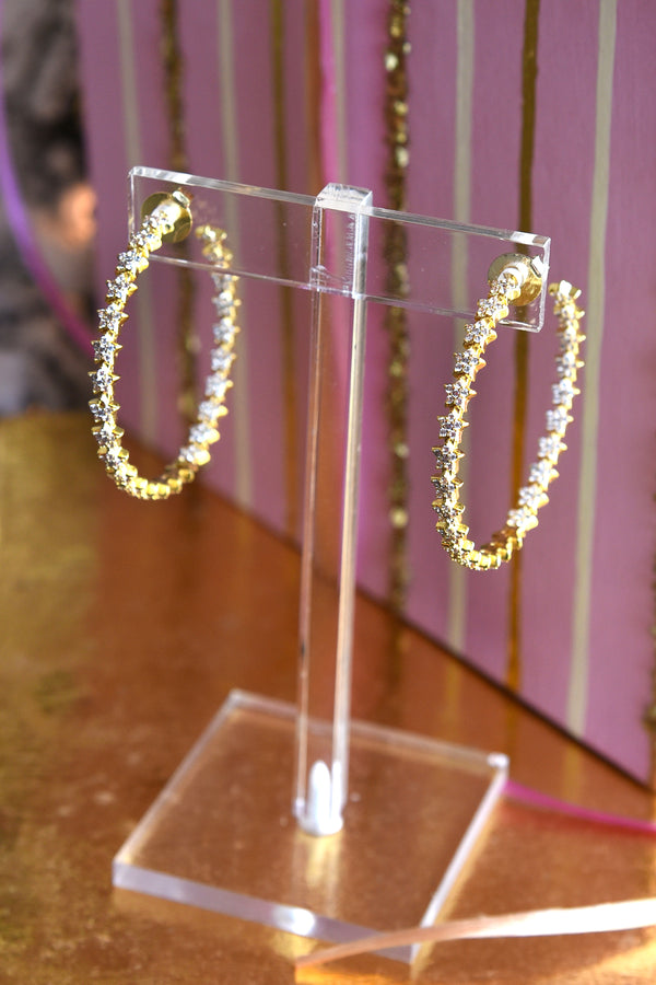 STAR CRYSTAL HOOPS