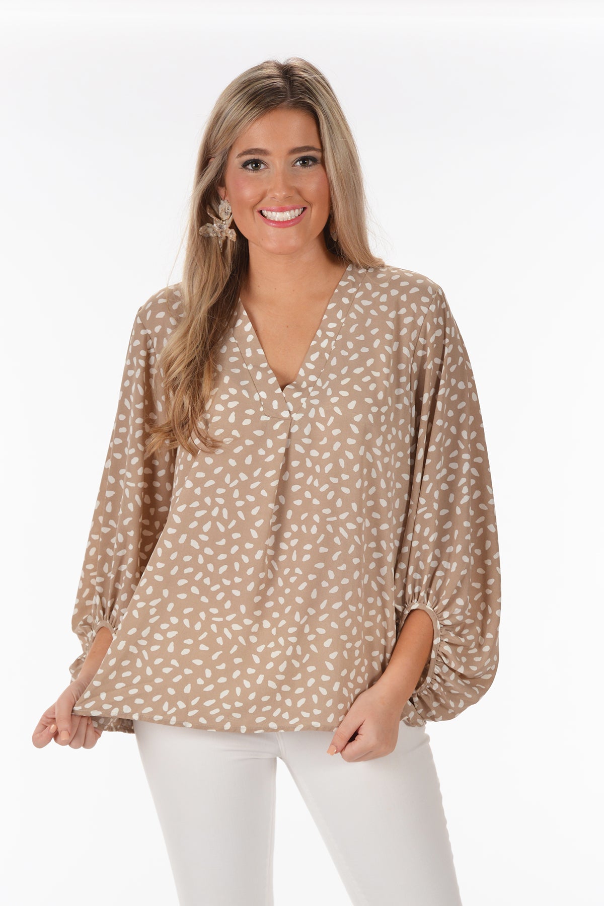 WAITING ON YOUR LOVE TOP -LATTE - Dear Stella Boutique
