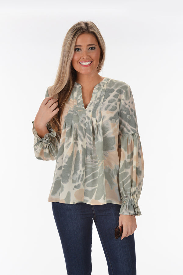 NEVER FELT SO LOVED TOP -SAGE - Dear Stella Boutique