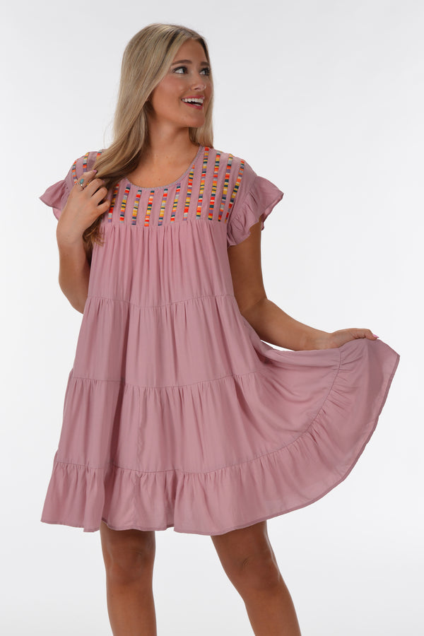 SHOW YOU HOW DRESS -DUSTY ROSE - Dear Stella Boutique