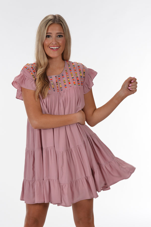 SHOW YOU HOW DRESS -DUSTY ROSE - Dear Stella Boutique