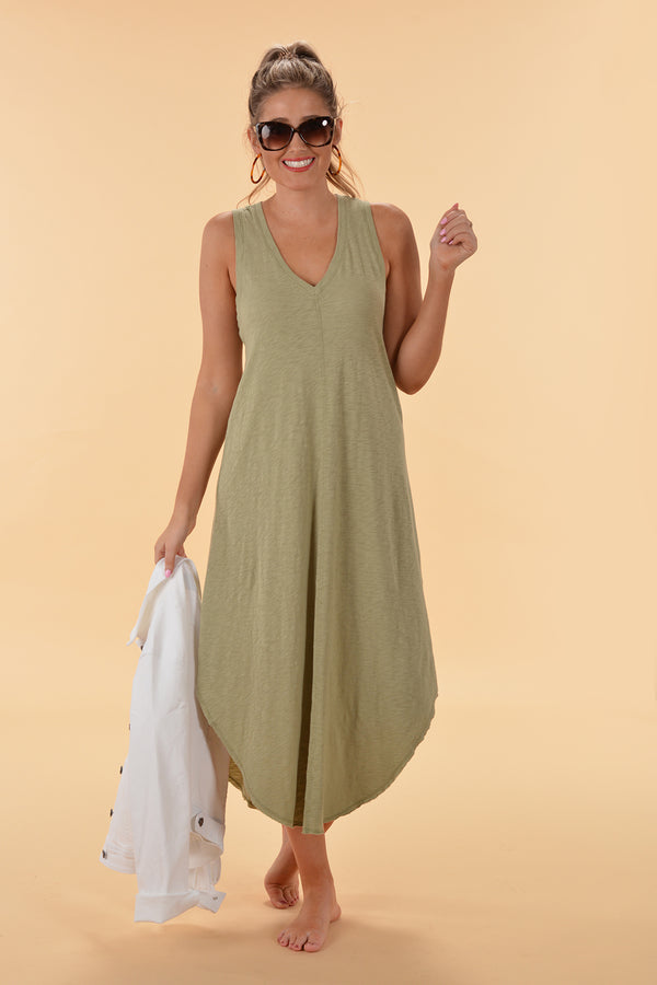 Z SUPPLY THE REVERIE DRESS - LIGHT SAGE - Dear Stella Boutique