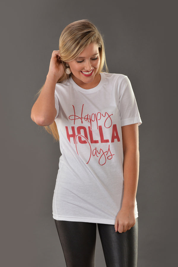 HAPPY HOLLA DAYS GRAPHIC TEE - Dear Stella Boutique