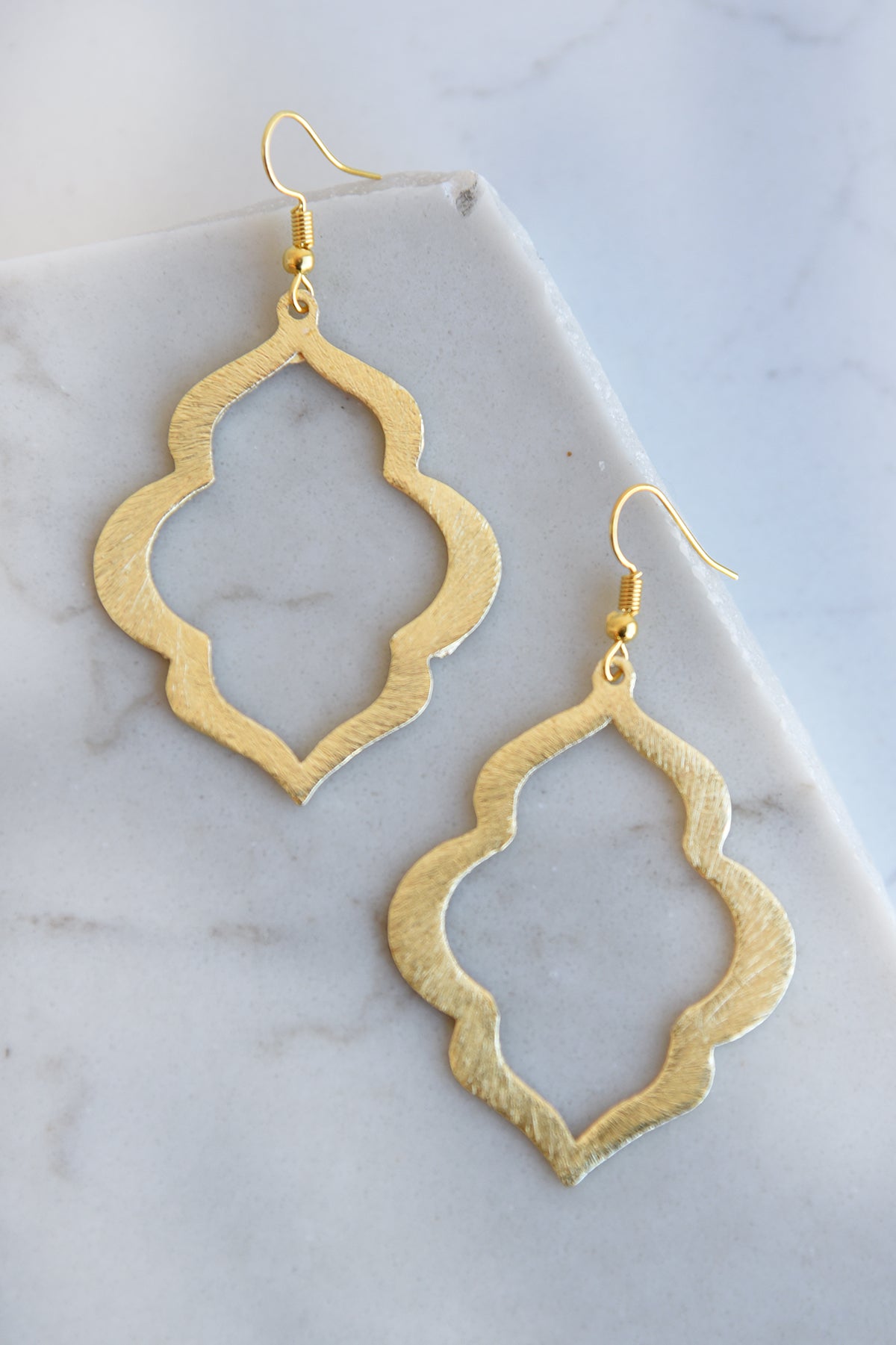 GOLD QUATREFOIL EARRINGS - Dear Stella Boutique